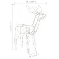 Коледна украса, 3 светещи елена, 229 LED лампички