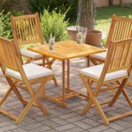 Плот за маса, тиково дърво масив, 70x70x2,5 см