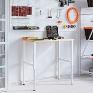 Работна маса 100x60x(71,5-98) см масивно дърво бук правоъгълна