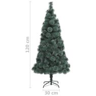 Изкуствена коледна елха със стойка, зелена, 120 см, PET