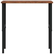 Работна маса тъмнокафяв 100x60x(71,5-98) см дъб масив