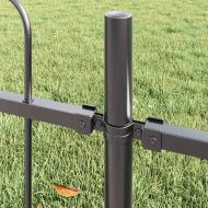 Градска ограда 3 pcs Сив 5,1 x 1 м Прахово боядисана стомана