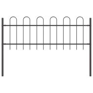Градска ограда 5 pcs Сив 8,5 x 0,6 м Прахово боядисана стомана