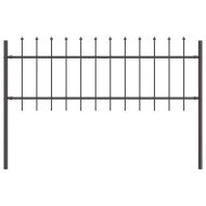 Градска ограда 6 pcs Сив 10,2 x 0,6 м Прахово боядисана стомана