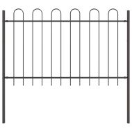 Градска ограда 7 pcs Сив 11,9 x 1 м Прахово боядисана стомана