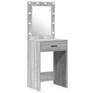 Тоалетка 2 бр. Сив 50 x 41 x 135 см Инженерна дървесина