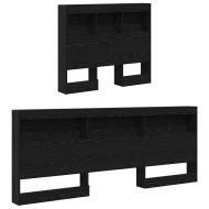 Табла за съхранение с рафт Черния дъб 80 cm Инженерно дърво