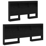 Табла за съхранение с рафт Черния дъб 160 cm Инженерно дърво