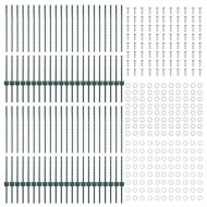Стълб за ограда. 44 pcs Зелен 140 cm Стомана