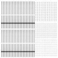 Стълб за ограда. 44 pcs Сив 140 cm Стомана