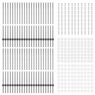 Стълб за ограда. 44 pcs Сив 160 cm Стомана
