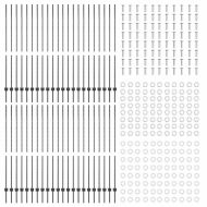 Стълб за ограда. 44 pcs Сив 200 cm Стомана