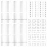 Стълб за ограда. 44 pcs Сребрист 160 cm Стомана