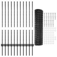 Ограда с пост Сив 1 x 25 m Стомана и PVC