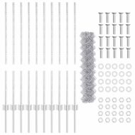 Ограда с пост Сребрист 1 x 10 m Стомана