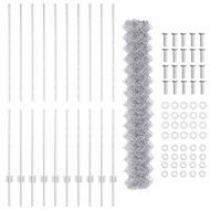 Ограда с пост Сребрист 1,5 x 10 m Стомана