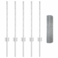 Ограда с пост Сребрист 0,5 x 10 м Стомана