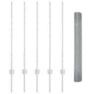 Ограда с пост Сребрист 1 x 10 m Стомана