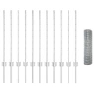 Ограда с пост Сребрист 0,8 x 25 m Стомана