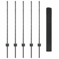 Ограда с пост Сив 1 x 10 m Стомана