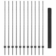 Ограда с пост Сив 1,5 x 25 m Стомана