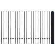 Ограда с пост Сив 1,5 x 50 m Стомана и PVC