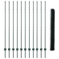 Ограда с пост Зелен 1,6 x 25 m Стомана и PVC