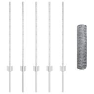 Ограда с пост Сребрист 0,8 x 10 m Стомана