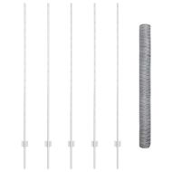 Ограда с пост Сребрист 1,5 x 10 m Стомана