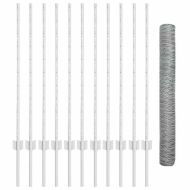 Ограда с пост Сребрист 1 x 25 m Стомана