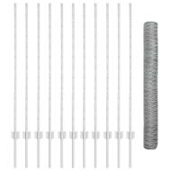 Ограда с пост Сребрист 1,2 x 25 m Стомана