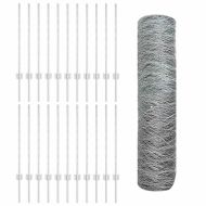 Ограда с пост Сребрист 0,8 x 50 м Стомана