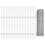 Ограда с пост Сребрист 0,5 x 100 м Стомана