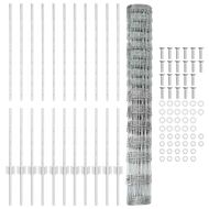 Ограда с пост Сребрист 1,2 x 25 m Стомана