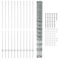 Ограда с пост Сребрист 1,5 x 25 m Стомана