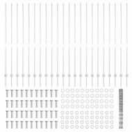 Ограда с пост Сребрист 1,5 x 50 m Стомана