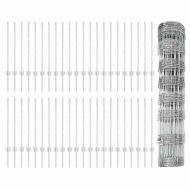 Ограда с пост Сребрист 0,8 x 100 м Стомана