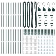 Стълб за ограда. 26 pcs Зелен 3,2 x 3,2 x 200 см