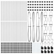Стълб за ограда. 52 pcs Сив 3,2 x 3,2 x 80 см