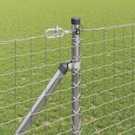 Стълб за ограда. 26 pcs Сив 3,2 x 3,2 x 185 см