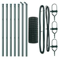 Ограда с пост Зелен 0,6 x 10 м Стомана и PVC