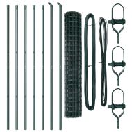 Ограда с пост Зелен 1,6 x 10 m Стомана и PVC