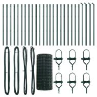 Ограда с пост Зелен 0,6 x 50 м Стомана и PVC