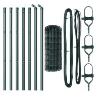 Ограда с пост Зелен 0,6 x 10 м Стомана и PVC