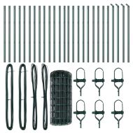 Ограда с пост Зелен 0,6 x 50 м Стомана и PVC