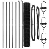 Ограда с пост Сив 1,6 x 10 m Стомана и PVC