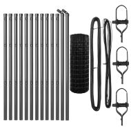 Ограда с пост Сив 0,6 x 25 м Стомана и PVC