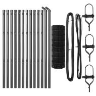 Ограда с пост Сив 0,6 x 25 м Стомана и PVC