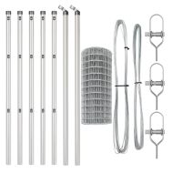 Ограда с пост Сребрист 0,6 x 10 м Стомана и PVC