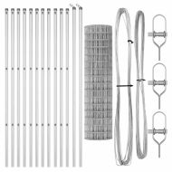 Ограда с пост Сребрист 1,2 x 25 m Стомана и PVC